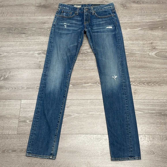 AG Adriano Goldschmied The Piper Slouchy Slim Distressed Denim Jeans 26R - Picture 7 of 16